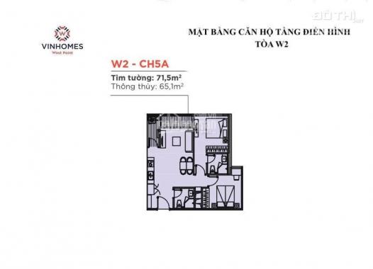 Bán căn hộ chung cư tại dự án Vinhomes West Point, Nam Từ Liêm, Hà Nội diện tích 72m2 giá 3.55 Tỷ