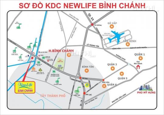 Đất nền dự án Newlife Bình Chánh 120m2, giá chỉ 500 triệu, công chứng ngay, sổ hồng trao tay