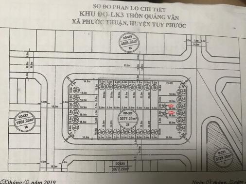 Bán đất đấu giá khu Đơ TKL3 thôn Quảng Vân, xã Phước Thuận, H. Tuy Phước. Giá chỉ từ 18.5 tr/m2