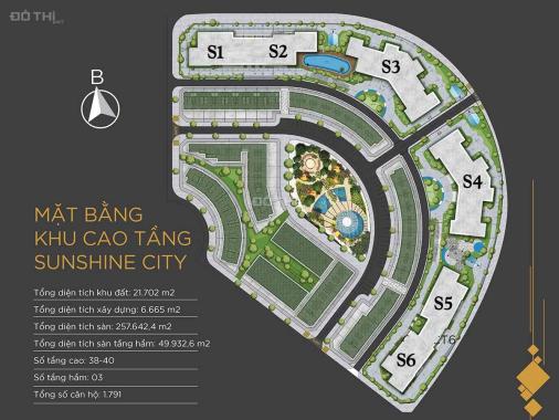 Căn hộ duy nhất 2 phòng ngủ, 2 vệ sinh tại tòa S1 dự án Sunshine City Ciputra