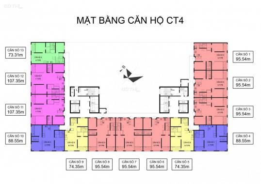 Bán căn 95.54m2, 3 phòng ngủ, chung cư Booyoung Mỗ Lao, Hà Đông, LH: 0962.557.232