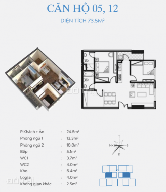 Bán căn hộ 3PN, 1,8 tỷ, CK 1,5% GTCH, nhận nhà ở ngay tại dự án Smile Building