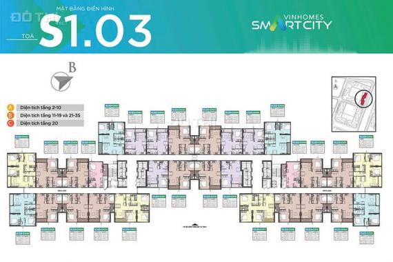 Chính chủ bán gấp căn hộ S01.032508A dự án Vin Smart City giá thấp hơn thị trường 100tr. 0966118329