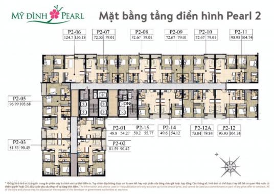 Căn hộ 2PN dự án căn hộ chung cư cao cấp Mỹ Đình Pearl, Nam Từ Liêm, Hà Nội