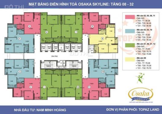 Cần bán ngay căn hộ chung cư quận Hoàng Mai, 70.75m2, 2PN, 2WC