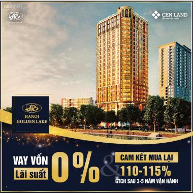 Bán căn hộ apartment Hà Nội Golden Lake, sổ đỏ lâu dài. View trực diện hồ, cam kết 10%/ năm