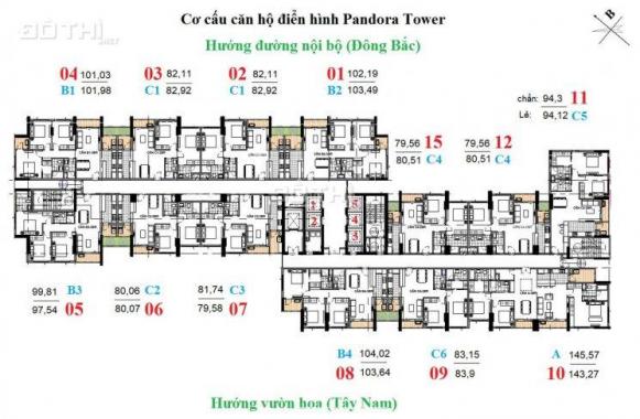 Phòng kinh doanh cập nhật thông tin mới nhất về căn hộ chung cư dự án Pandora 53 Triều Khúc