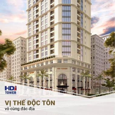 Sở hữu CH mặt phố DT 94.9m2, dự án HDI Tower 55 Lê Đại Hành, gần Vincom Bà Triệu, quà tặng 100tr