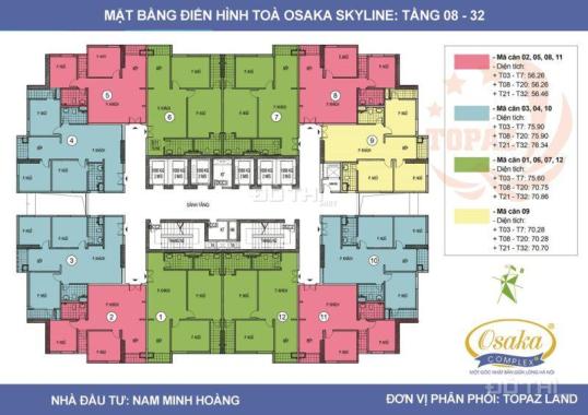 Cần bán ngay căn hộ chung cư Osaka Complex 2PN 2WC view hồ Linh Đàm