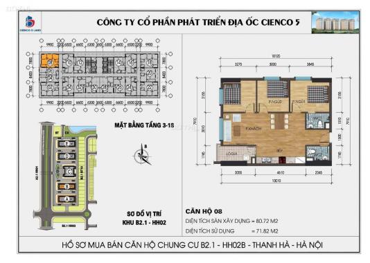 Sàn BĐS Mường Thanh: Bán hơn 50 căn hộ chung cư Thanh Hà Mường Thanh diện tích 47 - 83m2