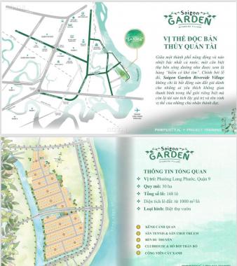 Bán đất nghỉ dưỡng 1000m2 Saigon Garden Riverside Village, Q9, ký mới 12%, TT 4 năm không LS