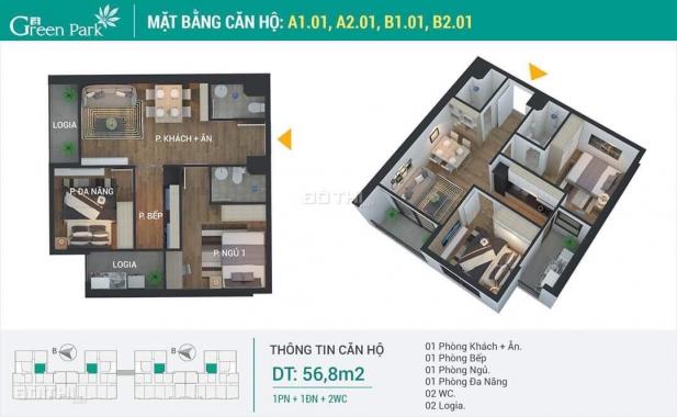 Ra mắt siêu phẩm căn hộ xanh, trung tâm Quận Hoàng Mai, full nội thất chỉ từ 1,3 tỷ/2PN
