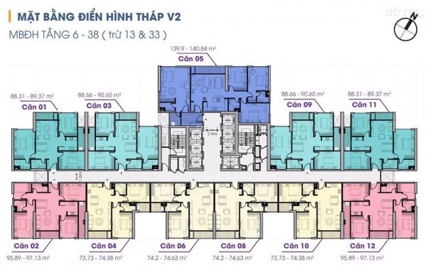 Bán CH 3pn, dt 96m2 tại The terra An Hưng, giá 22 tr/m2 vay 70% ân hạn nợ gốc, ls 0% 2 năm