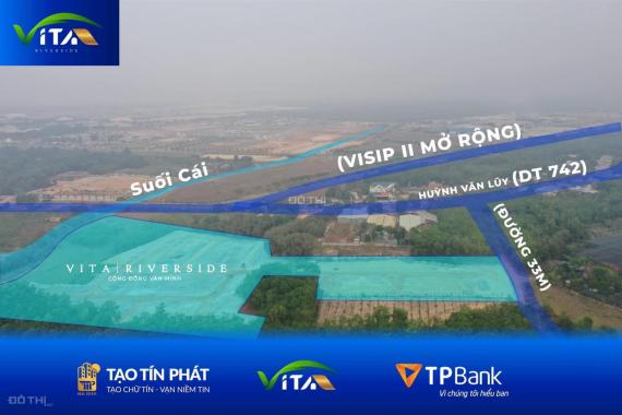 Bán gấp đất TP mới Bình Dương giá TT 540tr/80m2 SHR TC 100%, MT đường Huỳnh Văn Lũy