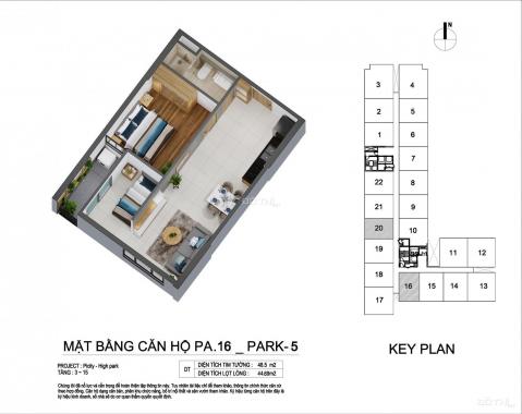 Chính chủ cần chuyển nhượng gấp căn hộ PiCity 1 + 1 PN, tầng 5, view ngoại khu ngay TT HC Q12