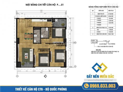 Bán căn hộ chung cư tại dự án chung cư CT5 - CT6 Lê Đức Thọ, Nam Từ Liêm, Hà Nội, DT 103.21m2