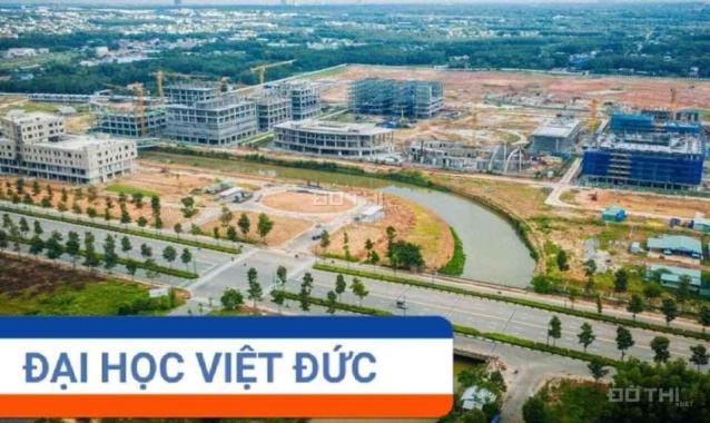 Đất nền ngay làng Đại học Việt Đức và Thủ Dầu Một, 100m2 thổ cư, dân cư có sẵn, kinh doanh liền