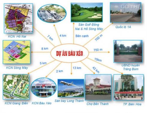 Bán đất ngay khu công nghiệp Bàu Xéo, Trảng Bom, Đồng Nai giá chỉ 10,5 triệu/m2