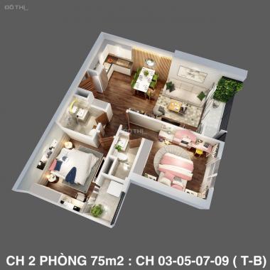 Cần bán căn hộ cao cấp Dương Nội, Hà Đông 2pn, 2vs, ban công ĐN. Full nội thất, giá 1.7 tỷ