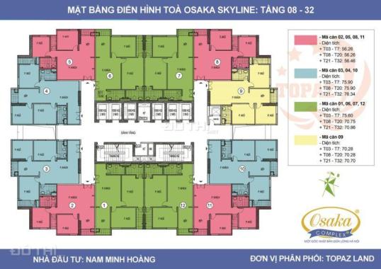 Tôi cần bán ngay căn hộ chung cư Osaka Complex 70.75m2, 2PN, 2WC