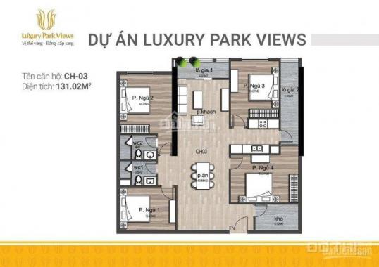 Bán căn 131m2, 4 phòng ngủ chung cư Luxury Park view ngay sát công viên Cầu Giấy nhận nhà ở luôn