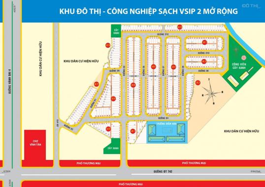 Khu nhà ở Vĩnh Tân kề KCN sạch VSIP 2, đang có nguồn tốt giá gốc 700tr/nền chiết khấu đến 80 triệu