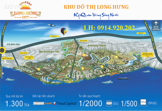 Bán đất dự án khu đô thị Long Hưng, Biên Hòa, LH 0914920202