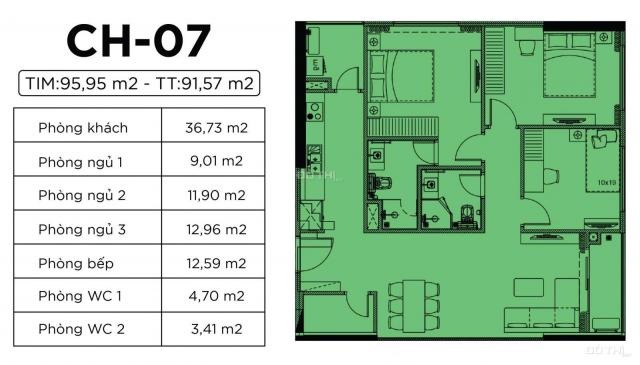 Harmony Square (DLC Complex) CK 3% diện tích 91,3m2/ 3PN chỉ từ 3,3 tỷ, Lãi suất 0% trong 12 tháng