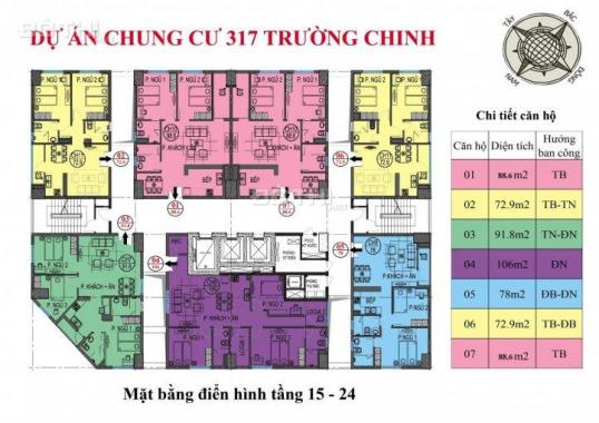 Bán căn hộ chung cư tại dự án Tân Hồng Hà Complex, Thanh Xuân, 80m2, giá 33tr/m2. LH: 0969.231283