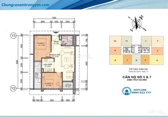 Chính chủ bán gấp CH 102m2 3PN 2VS A10 Nam Trung Yên, giá 30tr/m2 bao phí, LH 0916295444