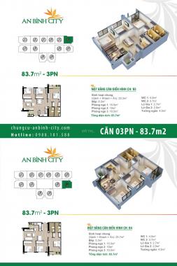 Gia đình cần bán căn hộ 3PN - An Bình City - giá rẻ - NT hoàn thiện - bao phí sang tên - sổ đỏ CC