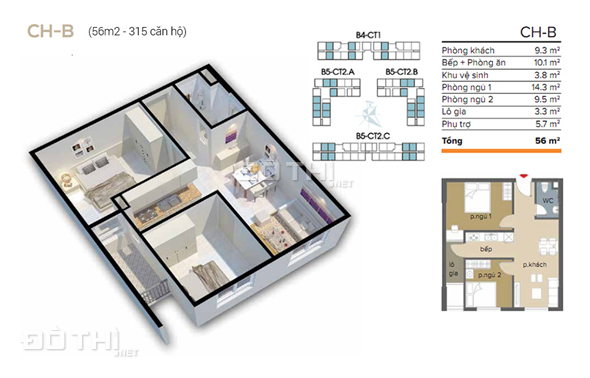 Chính chủ cần bán căn hộ chung cư Ecohome 1