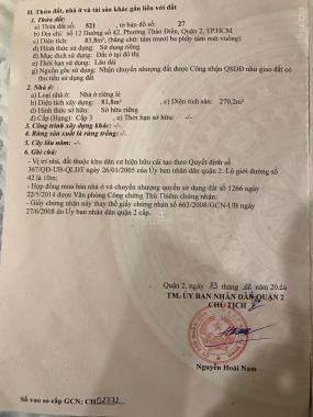 Bán nhà 3 lầu Thảo Điền, gần trường ĐH Văn Hoá, 5.2x16m, 17.5 tỷ, thu nhập 50tr/th, SHR, 0906997966