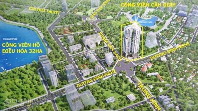 Bán căn hộ view công viên Cầu Giấy 3PN, 96m2 full nội thất. LH 0961881822