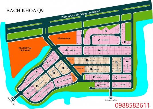 Bán đất Bách Khoa Q9 rẻ nhất thị trường giá 26,5 tr/m2 trục chính dự án, 428m2 vị trí đẹp