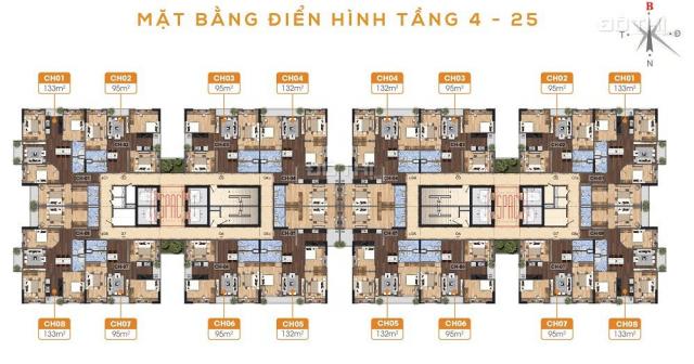 Bán căn hộ chung cư tại dự án khu Ngoại Giao Đoàn, Bắc Từ Liêm, Hà Nội diện tích 95m2 giá 40tr/m2
