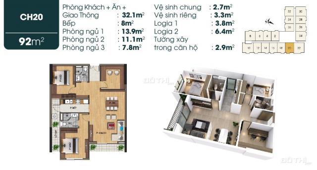 Bán căn 3PN, 92m2 tại TSG Lotus Sài Đồng 2,281 tỷ full NT, tầng đẹp, ở ngay, có sổ