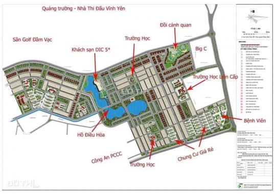 Bán lô biệt thự 550m2 - Đông Nam - sổ đỏ trao tay - KĐT Nam Vĩnh Yên - TP Vĩnh Yên, 0987052592