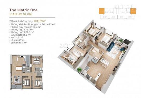 Chiết khấu đến 9% căn hộ The Matrix One Mễ Trì siêu sang view hồ công viên 14ha và đường đua F1