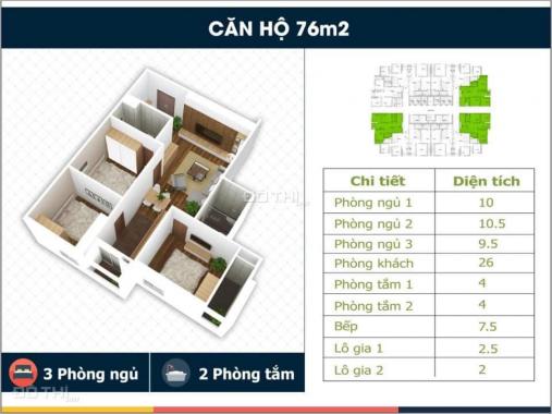 Bán căn hộ dự án Osaka 3PN, 2WC, giá chỉ 1.57 tỷ