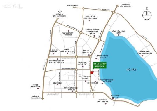 3.1 tỷ sở hữu CC cao cấp Tây Hồ Residence, căn góc 2PN, 77m2, mặt đường Võ Chí Công, view hồ