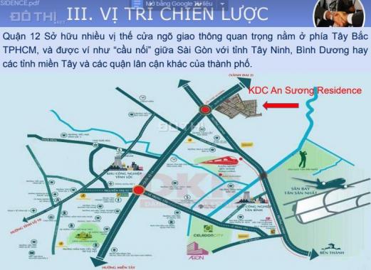 Cần bán 1 nền - 3,450 tỷ - 64m2 duy nhất tại KDC An Sương còn lại từ CĐT HĐTC sau khi giải tỏa