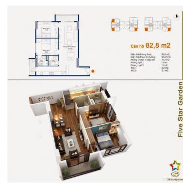 Cần bán căn hộ 2PN 82,8m2 đã có sổ bao full phí