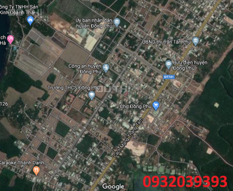 Bán đất sổ sẵn, thổ cư 100% tại thị trấn Tân Phú, huyện Đồng Phú, giá cực kỳ rẻ