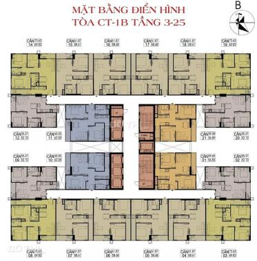 Bán CH 3PN - 70m2 còn lại duy nhất Hateco Xuân Phương, full nội thất. LH 0972517565