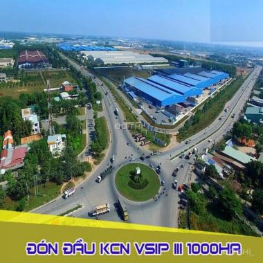 Cơ hội vàng BĐS đón đầu cơ hội KCN Vsip III chính thức triển khai chỉ với 395tr/50%. Sổ đỏ trao tay