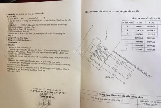 Cần bán gấp đất MT đường DC7, P. Sơn Kỳ, Tân Phú, DTCN 50m2, giá 4,6 tỷ bớt lộc, lh 0931552933
