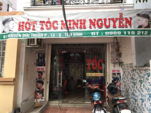 Sang tiệm salon tóc có sẵn trang thiết bị mặt tiền 87 Nguyễn Đức Thuận, P13, Q Tân Bình
