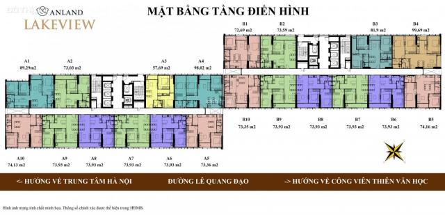 Bán suất ngoại giao chung cư Anland Lake View, giá thấp nhất thị trường từ 1,7 tỷ, LH 0867851288