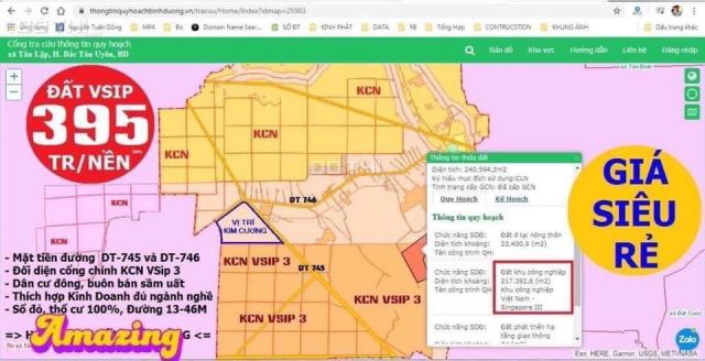 Siêu dự án Victory City - ngay KCN VSIP 3 - DT 746 - Hội Nghĩa - Tân Uyên - giá 790tr/nền - SHR